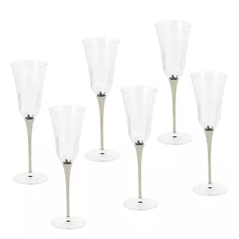 Набор бокалов Gipfel Julia Ottico Silver 42083 240 мл 6 предметов