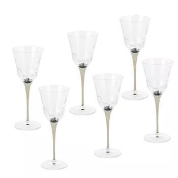 Набор бокалов Gipfel Julia Ottico Silver 42084 240 мл 6 предметов