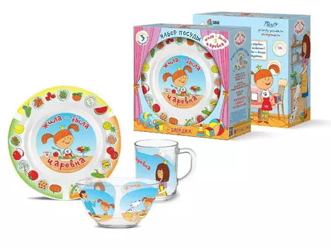 Набор детской посуды Priority Жила-Была Царевна КРС-840