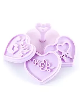 Набор из кулинарных печатей-штампов Gipfel Amour 0316 6x7,2x1 см 3 предмета