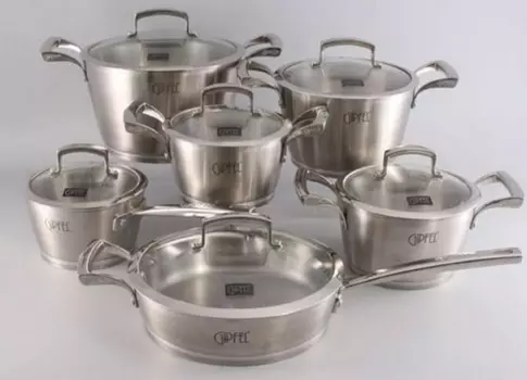 Набор посуды из нержавеющей стали Gipfel Genesis 1527
