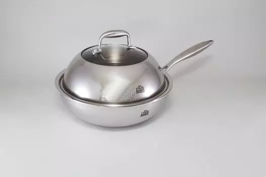 Сковорода-вок из нержавеющей стали Stahlberg Kromwell 1614-S 28 см