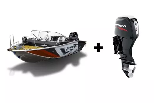 Комплект Алюминиевая лодка (катер) Mikatsu (Микатсу) 470 (Z43) Standard + мотор Hidea HDEF60FUEL-T EFI