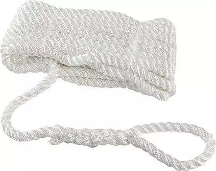 Конец швартовый d10мм, L10м, белый, трехпрядный