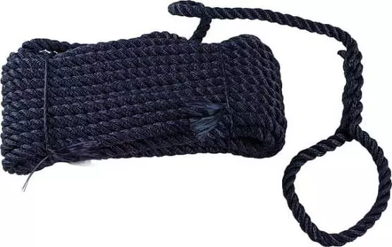 Конец швартовый d10мм, L10м, темно-синий, трехпрядный