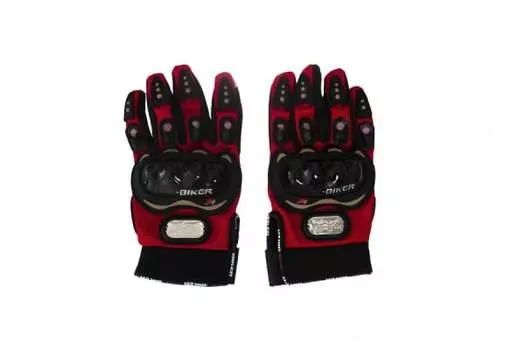 Мотоперчатки красные (разные размеры)