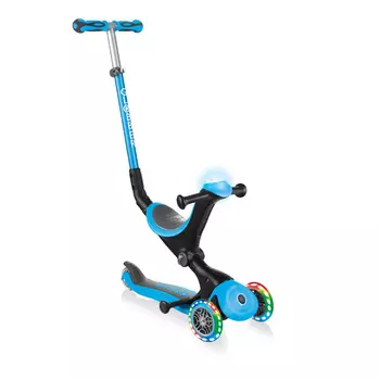 Самокат Globber Go Up Deluxe Play Lights голубой