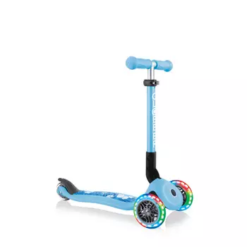 Самокат Globber Junior Foldable Fantasy Lights голубой