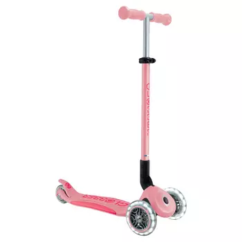 Самокат Globber Primo Foldable Plus Lights V2 светло-розовый