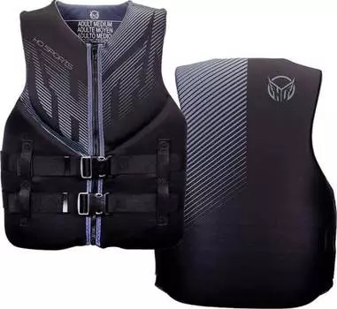 Жилет мужской неопреновый, черный с серым, размер S