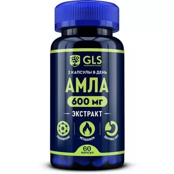 Амла (экстракт амлы и витамин С), для молодости и красоты, 60 капсул