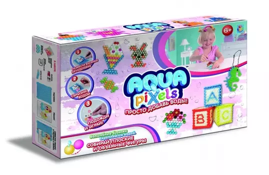 1Toy Aqua pixels "Веселые животные" 600 деталей - Набор для творчества