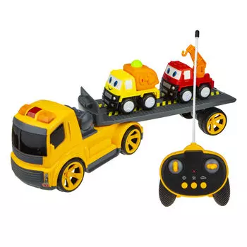 1toy Машинка на р/у "Горстрой" Тягач со стройтехникой