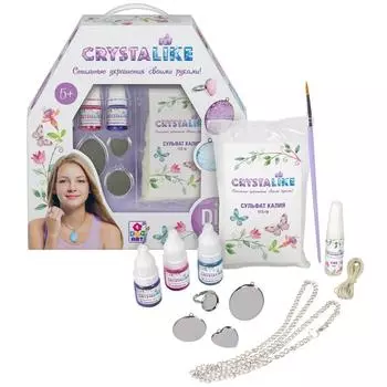 1TOY Набор для создания украшений Crystalike, 3 подвески, кольцо