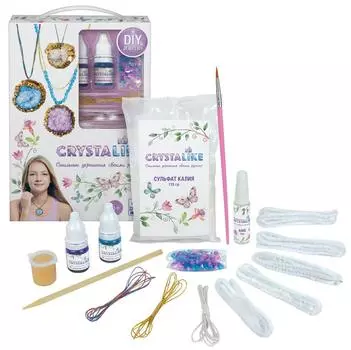 1TOY Набор для создания украшений Crystalike - 5 подвесок, с палочками из шенилла, бусинами