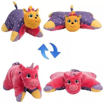 1Toy Подушка Вывернушка 2в1 "Лавандовый Единорог-Щенок Йорк"