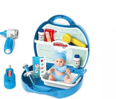 1Toy "Профи Доктор" - набор игровой в чемоданчике, 19 предметов