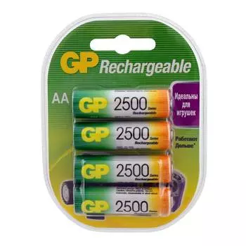 Аккумулятор GP AA, емкость 2700 мАч, 4 шт.