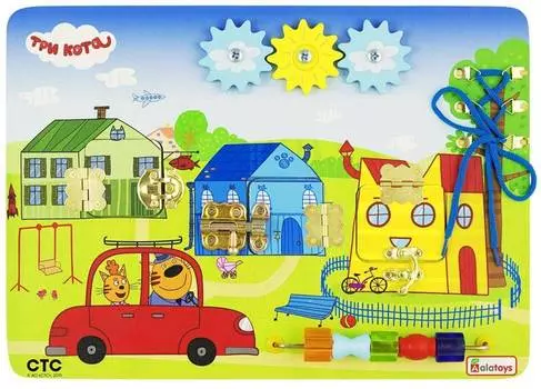 Aalatoys Бизиборд "Три кота. Где живут коты"