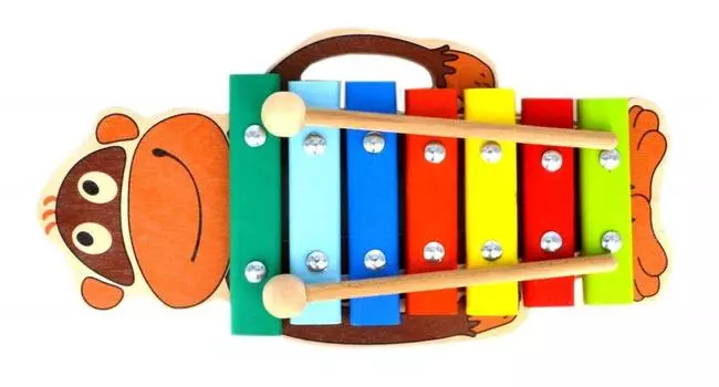 ALATOYS Ксилофон Обезьяна 7 нот, окрашенный КС0703