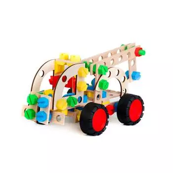 Alexander деревянный конструктор "Тягач погрузчик 3x1 - Джуниор"