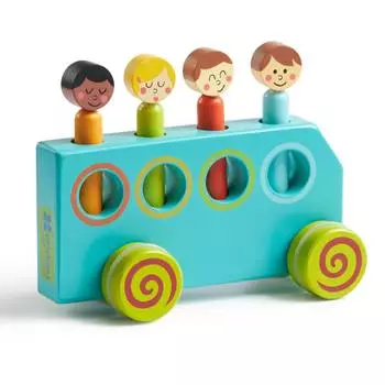 ANDREU Toys Деревянный автобус с фигурками