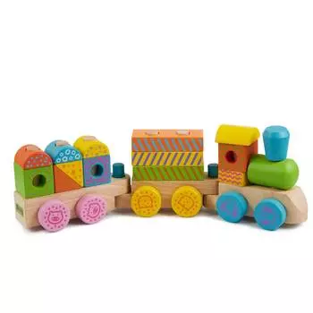 ANDREU Toys Деревянный конструктор-паровозик