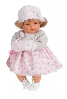 Antonio Juan 1669W Озвученная кукла Белла в белом, 42 см