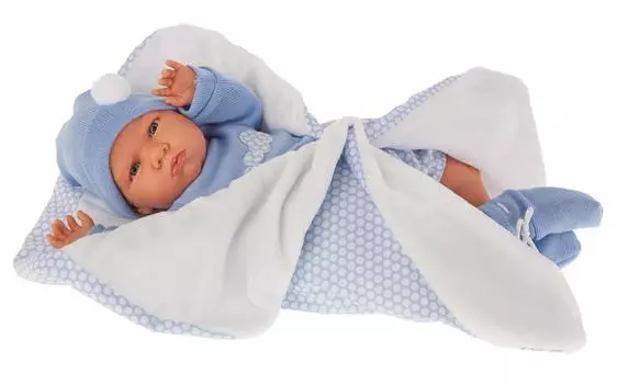 Antonio Juan 1954B Кукла Эдурне в голубом,озвученная (детский лепет), 52 см