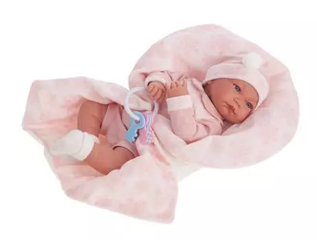 Antonio Juan 3376P Кукла Антония в розовом, 40 см