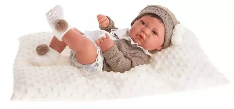 Antonio Juan Кукла-младенец Белен в белом, 42 см