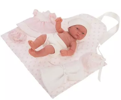 Antonio Juan Кукла-младенец Хлои в розовом, 26 см