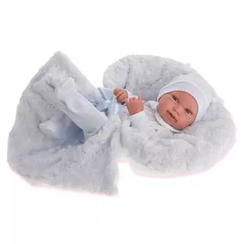 Antonio Juan Кукла-младенец "Эдуардо" в голубом, 42 см