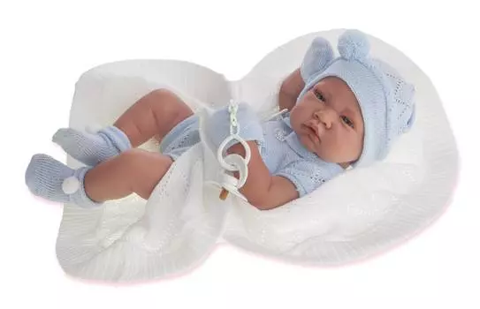 Antonio Juan Кукла-младенец Тони (мальчик) в голубом, 42 см