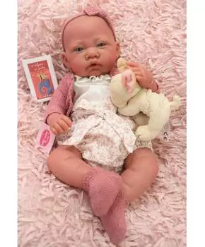 Antonio Juan Кукла Реборн младенец Фелисидад в розовом, 40 см