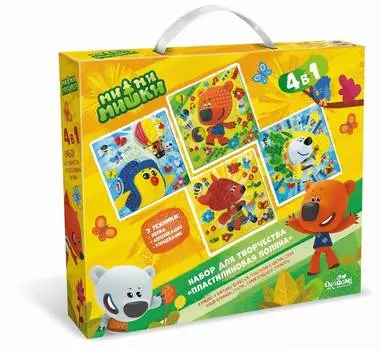 Аппликация ORIGAMI 04501 МиМиМишки, Пластилиновая поляна 4 в 1