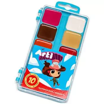 Arti Акварель медовая полусухая "Travel kids", 10 цветов