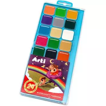 Arti Акварель медовая полусухая "Travel kids", 24 цвета