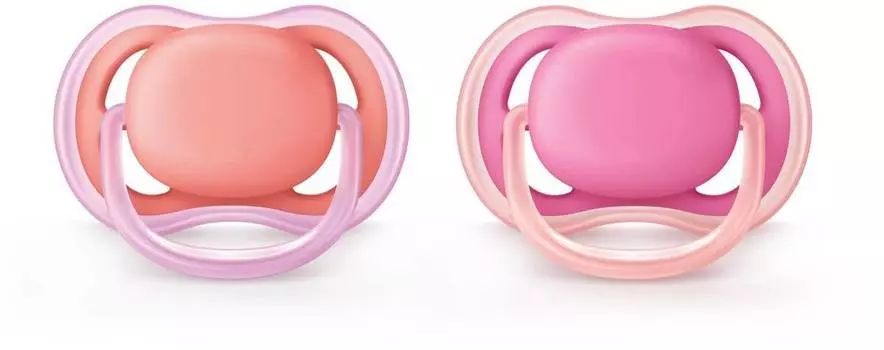 Avent Philips Пустышка Ultra Air силиконовая, ортодонтическая, 6-18 месяцев, 2 штуки