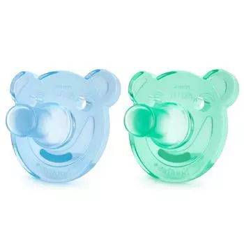 Avent Philips Соска-пустышка с щитком Soothie Shapes силиконовая, от 3 месяцев, 2 штуки