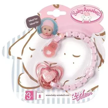 Baby Annabell "Соска с цепочкой, розовая"
