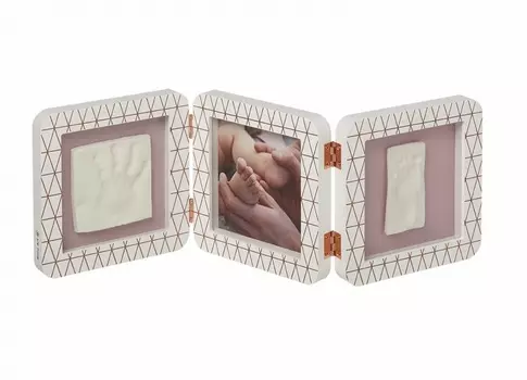 Baby Art Рамочка тройная "Медный орнамент", белый