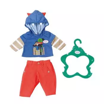 Baby born 824-535 Костюм для мальчика 43 см, синий/оранжевая