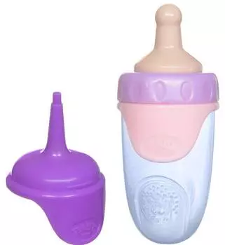 Baby Born Бутылочка для кукол, цвет сиреневый-розовый-голубой