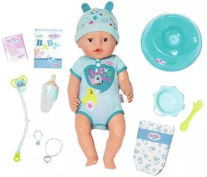 Baby Born "Пупс - Мальчик 43 см" - интерактивная кукла