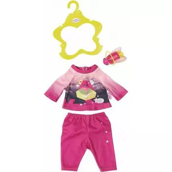 Baby born Удобный костюмчик и светлячок-ночник 43 см, розовый