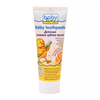 Babyline Детская зубная паста со вкусом Апельсина, 75 мл