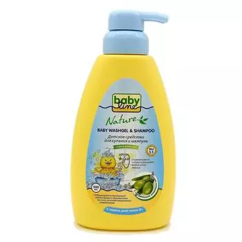 Babyline DN 68 Средство для купания и шампунь с маслом оливы, 500 мл