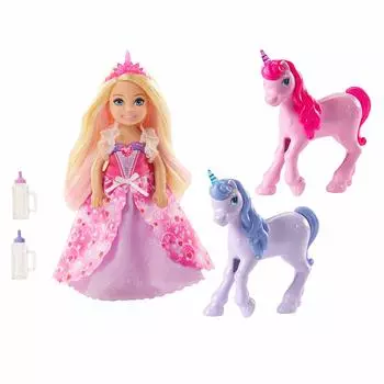 Barbie Челси с маленькими единорожками