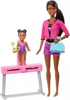 Barbie Игровой набор «Барби-гимнастка» брюнетка